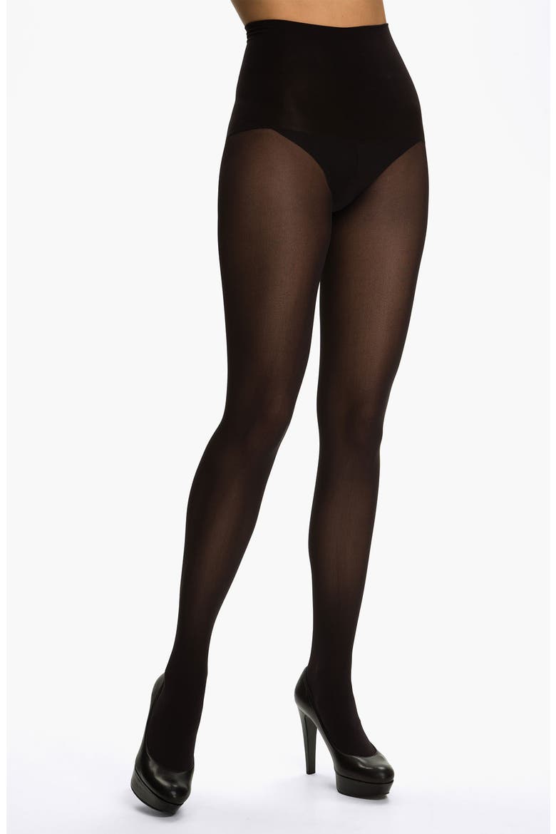 'Haute Contour' Tights, Main, color, BLACK
