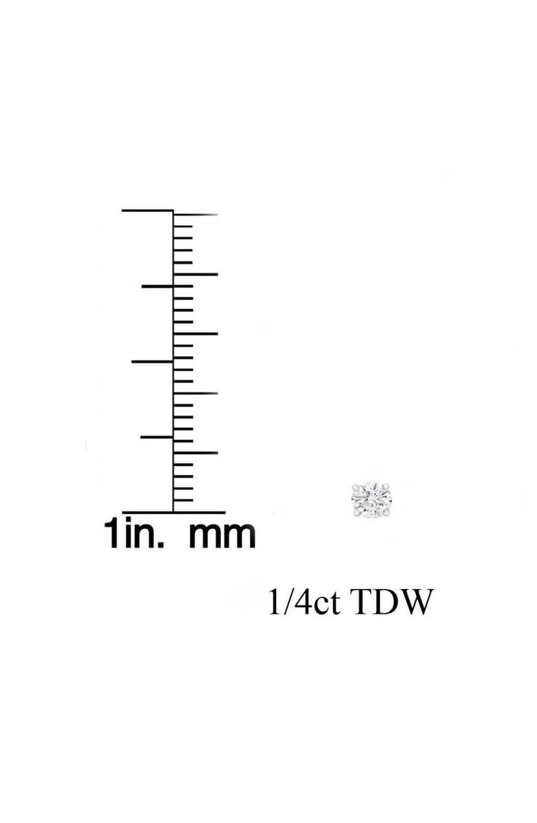 Bliss Diamond 1/4 Ct Diamond Screw Back Studs 14k Gold Lab Grown Eco Friendly, Alternate, color, 14K White Gold