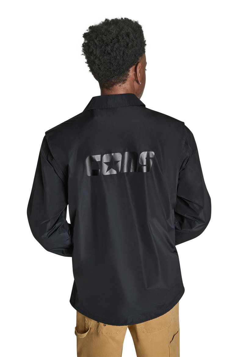 CONS Andover Skate Button Up Jacket, Alternate, color, CONVERSE BLACK