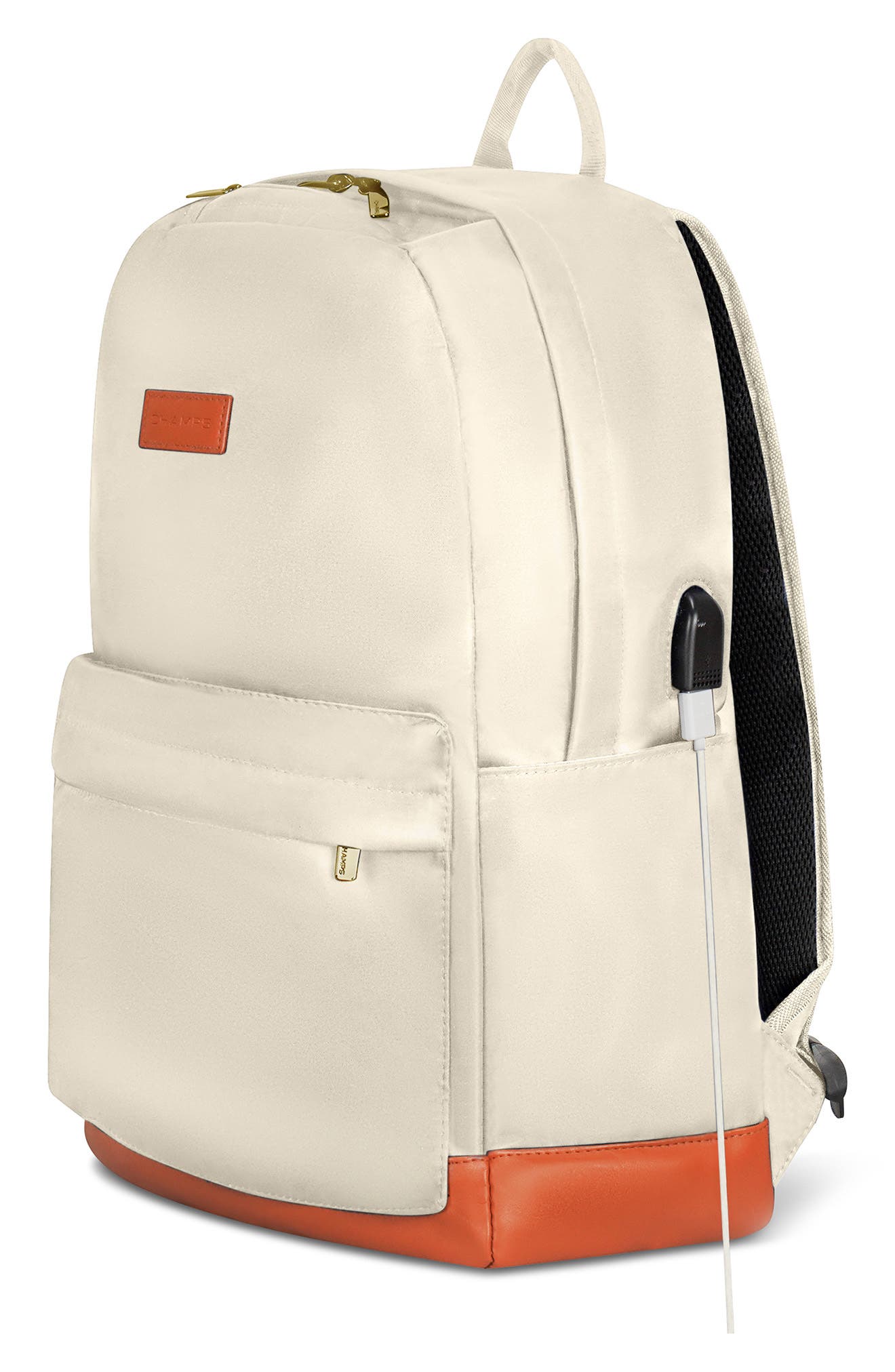 CHAMPS Water Resistant Nylon Backpack, Alternate, color, Ivory