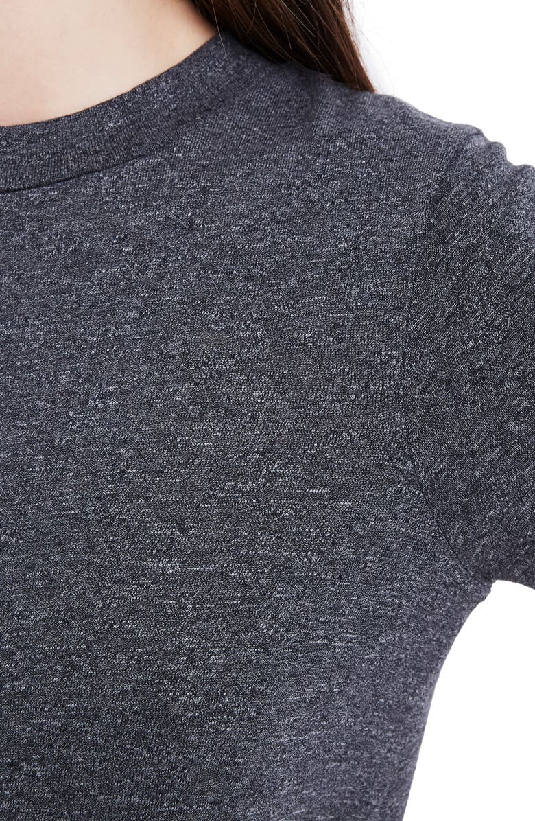 Madewell Mock Neck Boxy T-Shirt Dress, Alternate, color, 