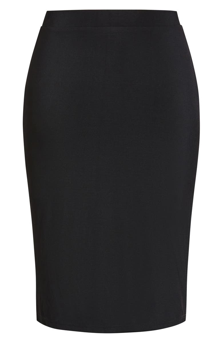 City Chic Stella Ruched Pencil Skirt, Alternate, color, Black