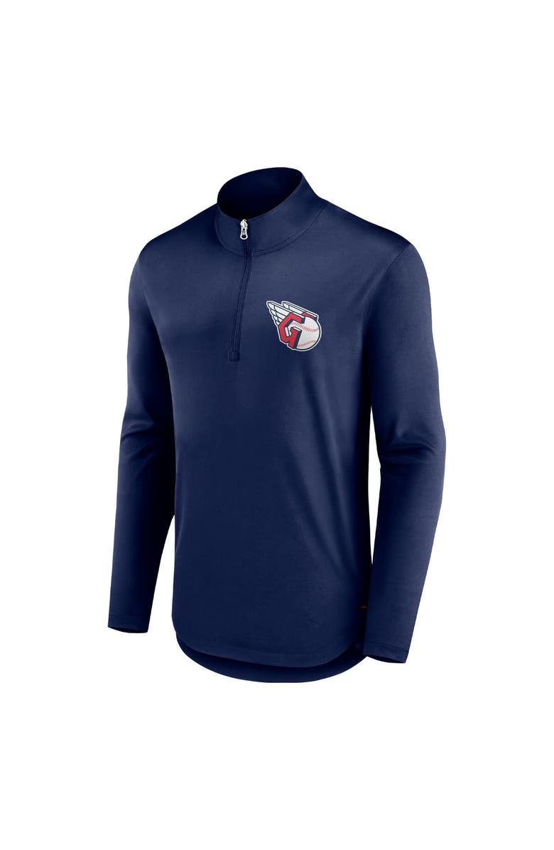 FANATICS Men's Fanatics Navy Cleveland Guardians Tough Minded Lightweight Quarter-Zip Pullover, Alternate, color, 