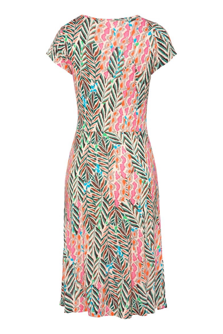 Ruched V-Neck Dress, Alternate, color, Multi Print