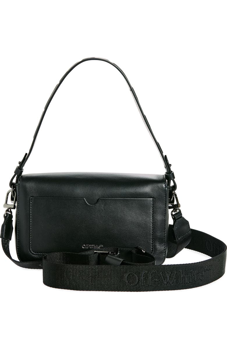 Off-White Medium Soft Binder Leather Shoulder Bag, Alternate, color,