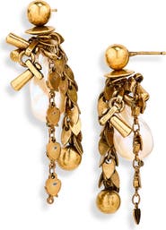 Dries Van Noten Freshwater Pearl Drop Earrings