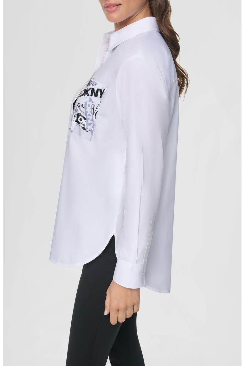 Print Pocket Poplin Shirt, Alternate, color, WHITE