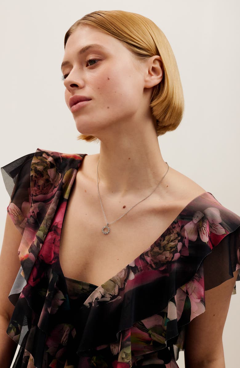 Ted Baker Haloan Halo Crystal Pendant Necklace, Alternate, color, 