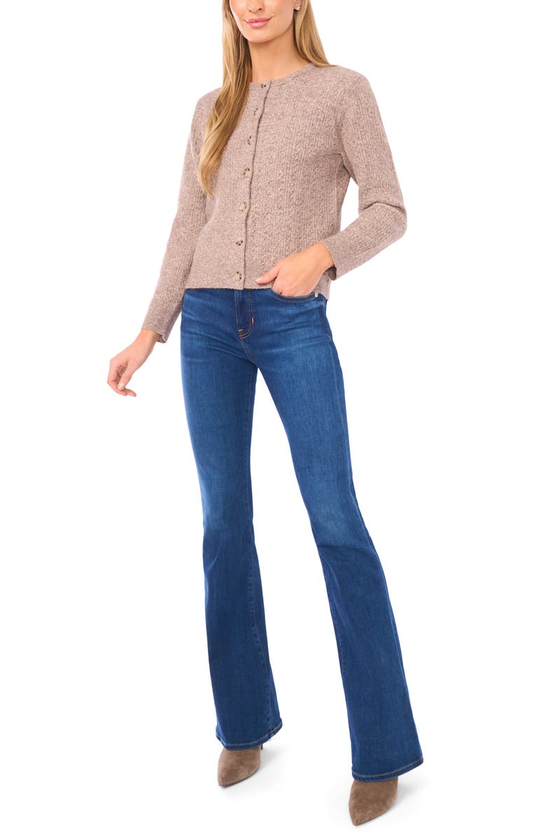 Halogen<sup>®</sup> Cable Stitch Cardigan, Alternate, color, Desert Taupe