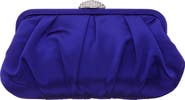 Nina Concord Pleated Satin Frame Clutch
