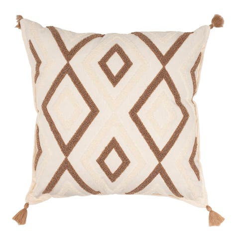 Signature Tufted Throw Pillow Cover