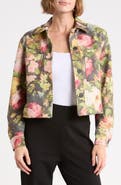 T Tahari Crop Faux Suede Jacket