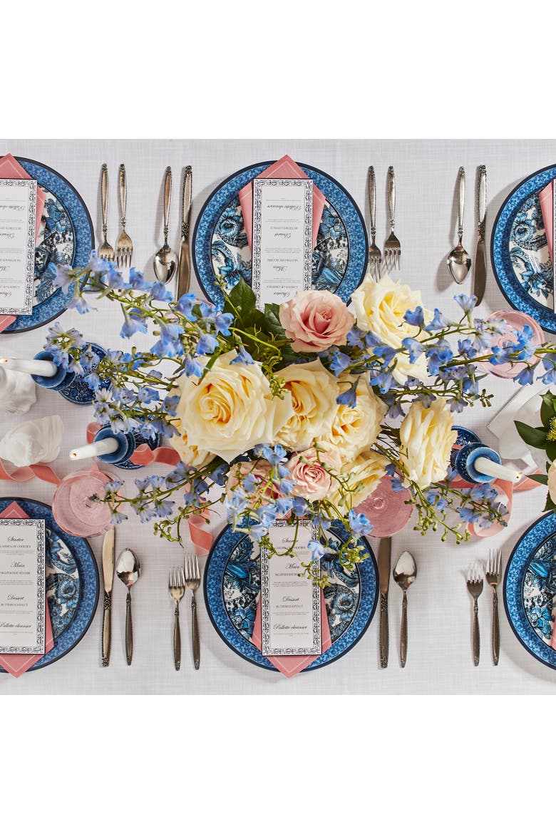 Monarcha Porcelain Pasta Bowl Set of 4, Blue, Alternate, color, Blue