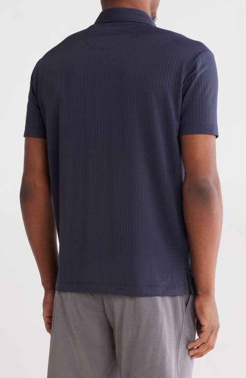 Vintage 1946 Metal Vent Jacquard Performance Golf Polo In Navy