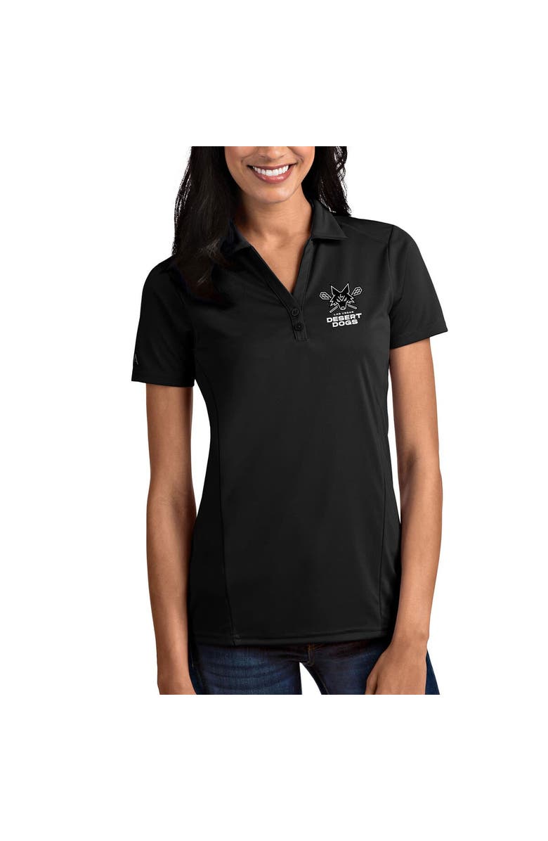 ANTIGUA Women's Antigua Black Las Vegas Desert Dogs Tribute Polo, Alternate, color, 