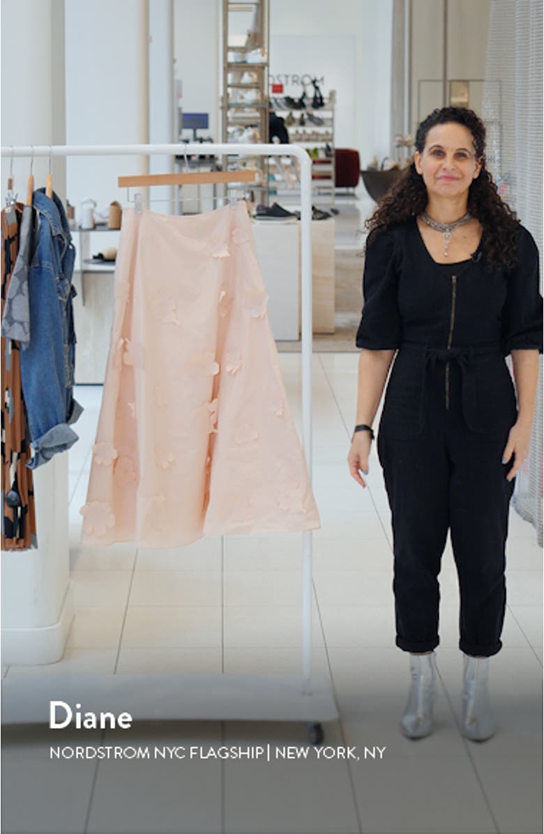 Kumarrus Unikko Floral Appliqué Maxi Skirt, sales video thumbnail