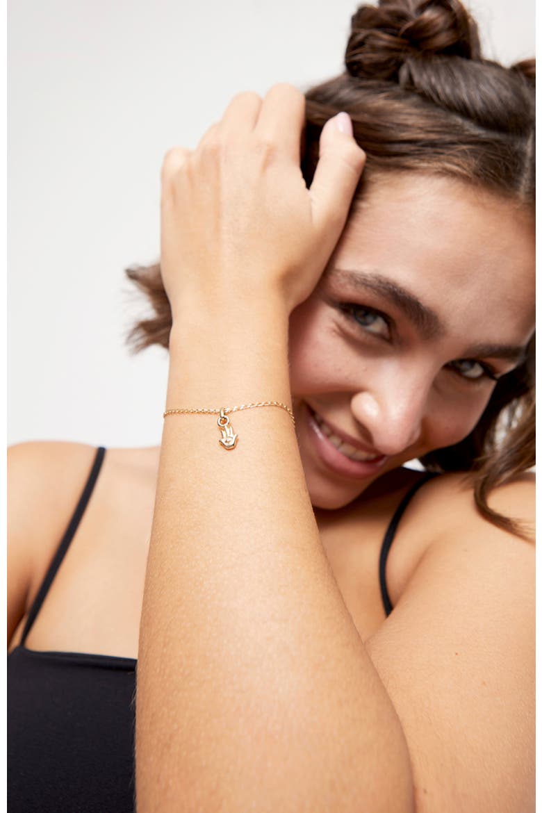 Gold Charm with the Fatima's Hand, Alternate, color, Gold
