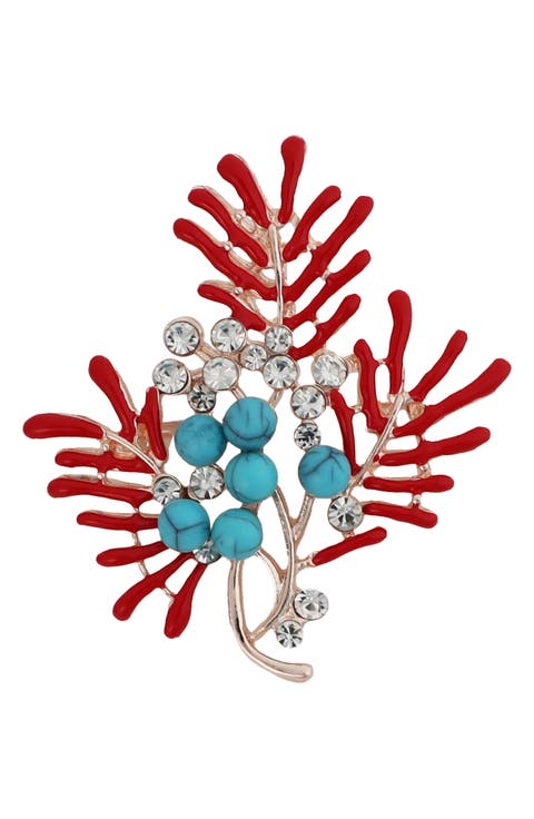 Coral Brooch