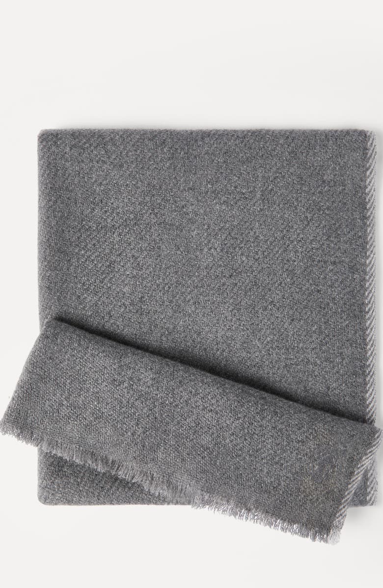 Brunello Cucinelli Cashmere scarf, Alternate, color, Medium Grey