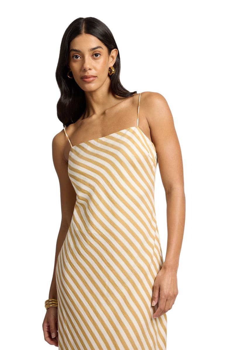 Onia Slip Dress, Alternate, color, Ochre/Off White