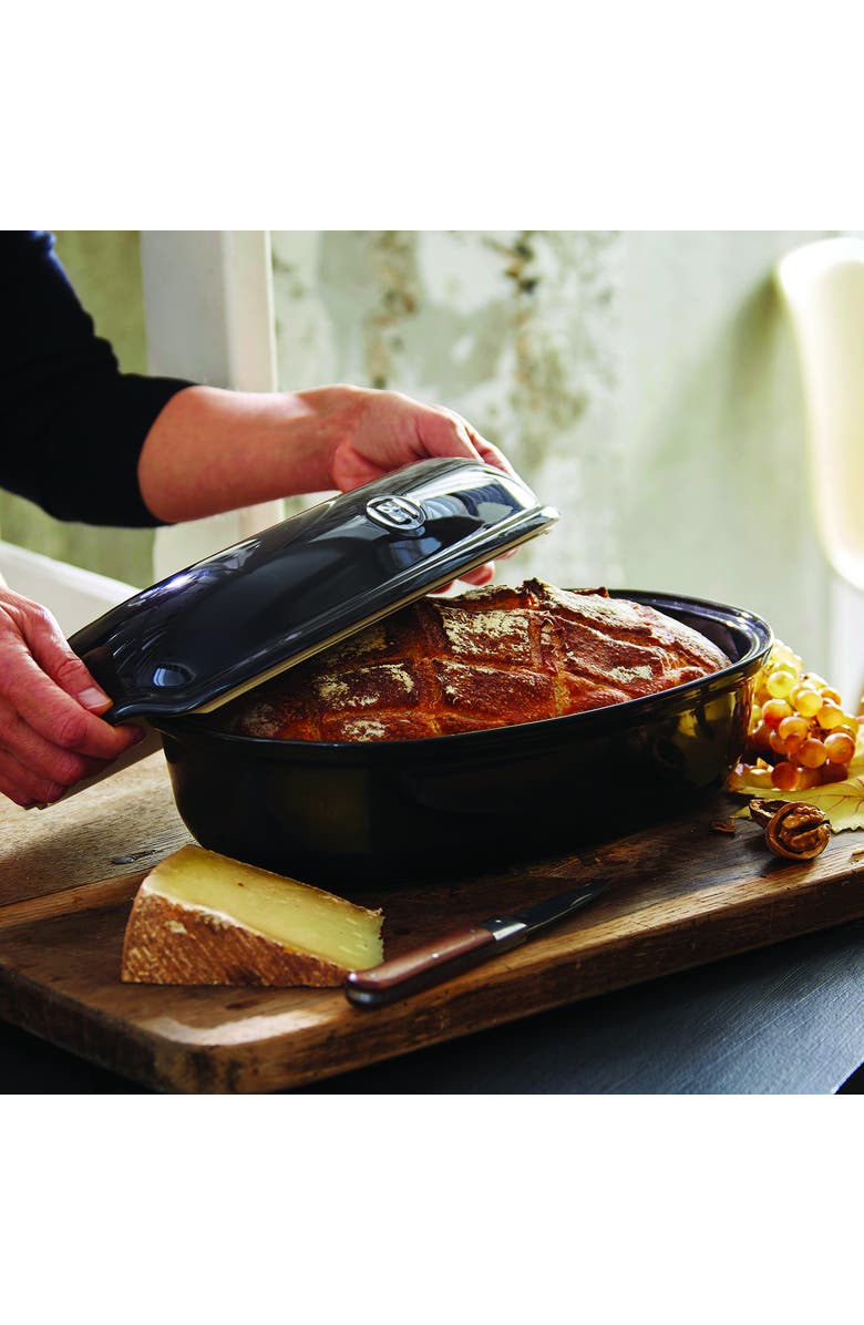 Emile Henry Artisan Loaf Baker, Alternate, color, Charcoal