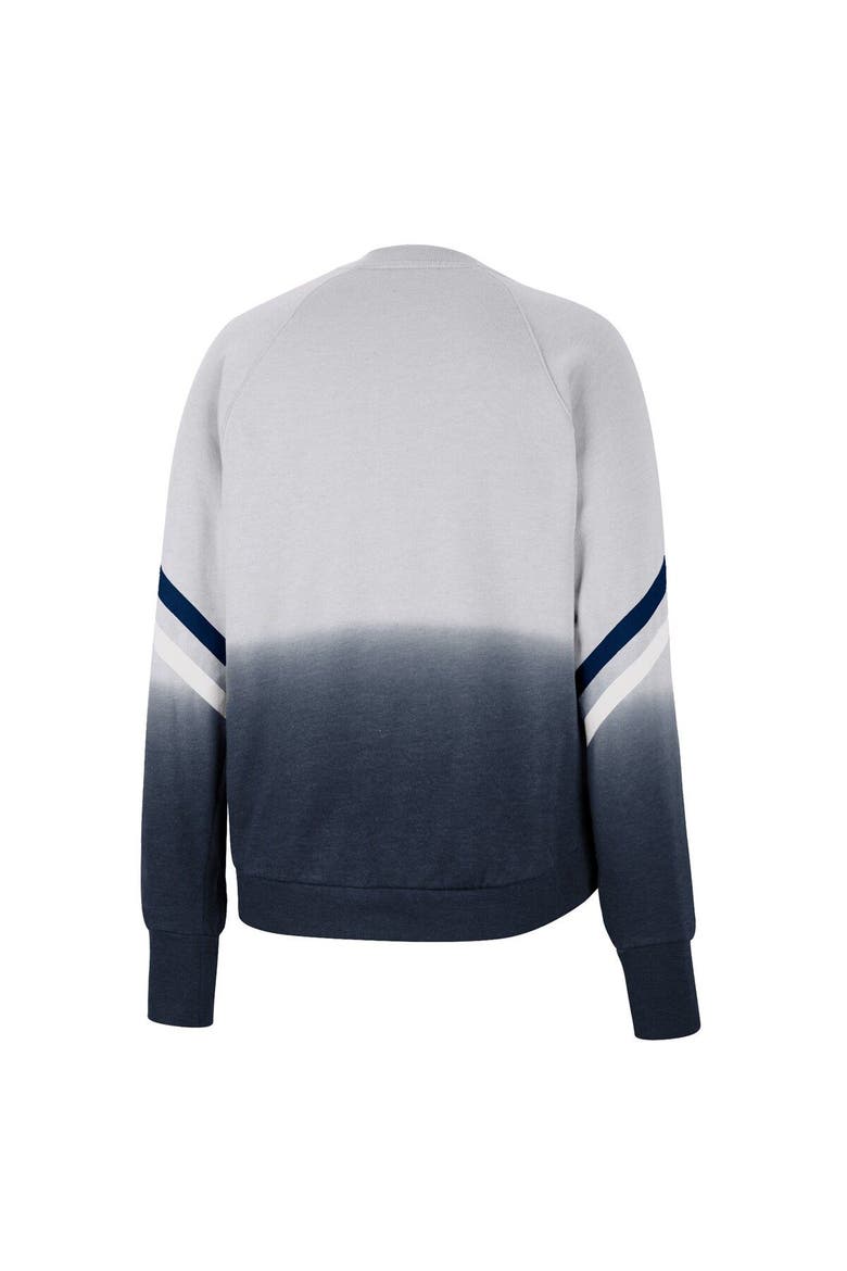 Women's Colosseum Gray Penn State Nittany Lions Cue Cards Dip-Dye Raglan Pullover Sweatshirt, Alternate, color, Gray