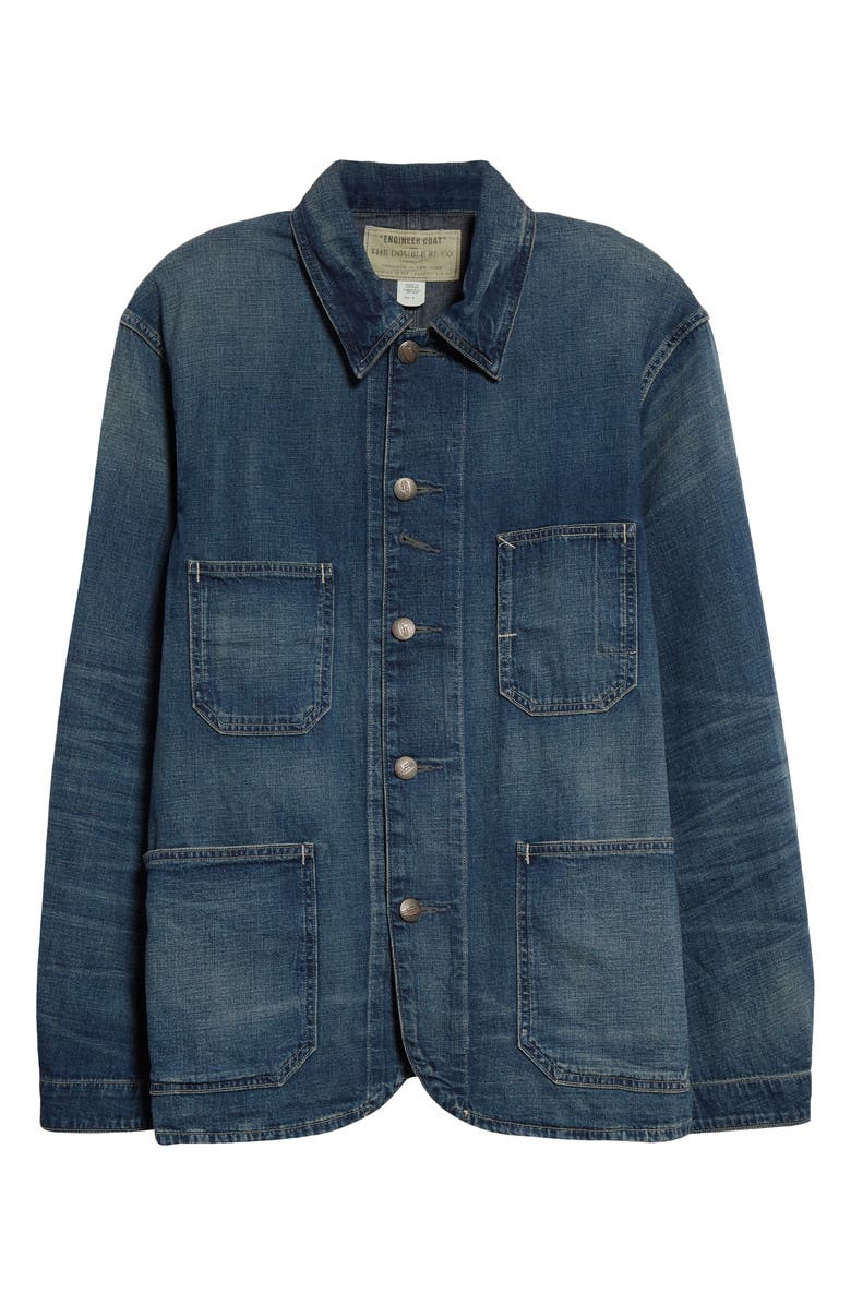 Double RL Torrington Cotton & Linen Denim Engineer Jacket | Nordstrom