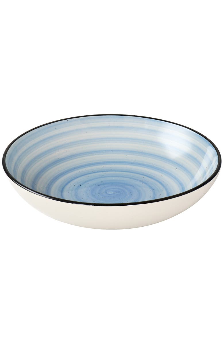 Elama Gia 24 Piece Round Stoneware Dinnerware Set, Alternate, color, White