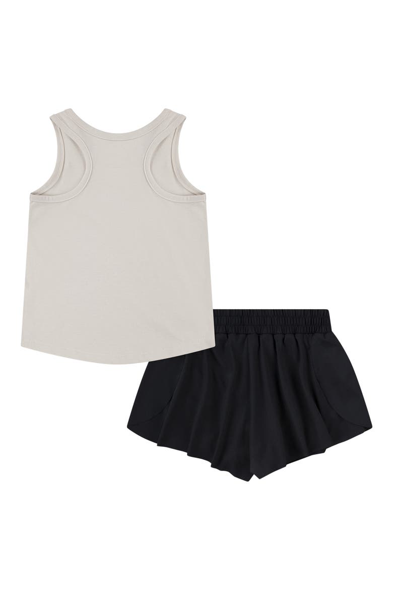 Kids' Dri-FIT Wild Flower Tank Top & Shorts Set, Alternate, color, BLACK