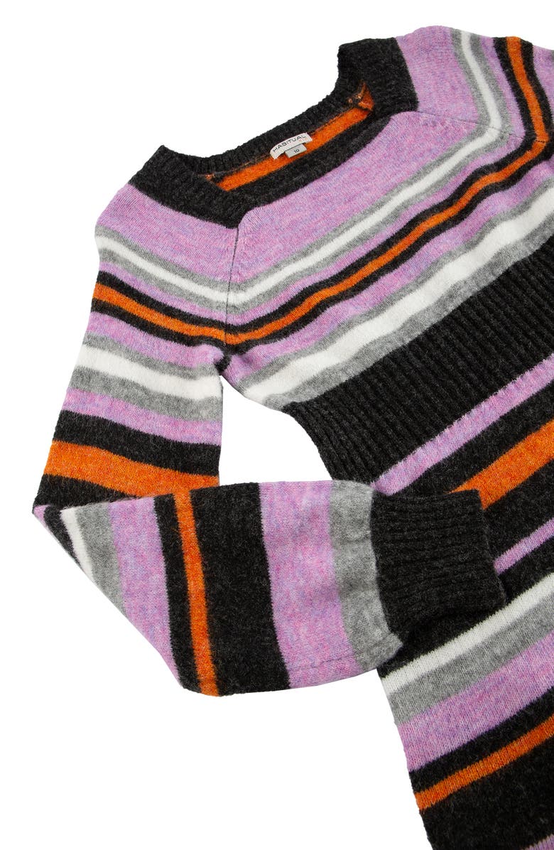 Habitual Kids Kids' Stripe Fit & Flare Sweater Dress, Alternate, color, Multi