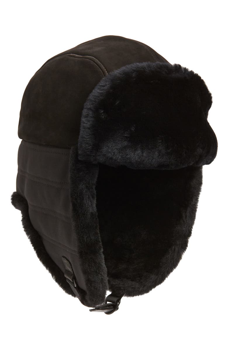 UGG<sup>®</sup> Genuine Shearling Lined Trapper Hat, Main, color,
