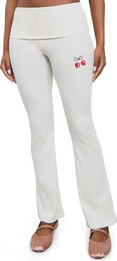 Florence by Mills Cherry High Waist Foldover Rib Pants
