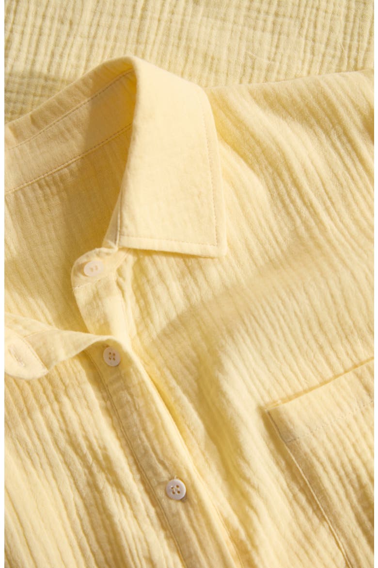 Ice Cream Organic Cotton Gauze Maternity Sleep Shirt, Alternate, color, VANILLA
