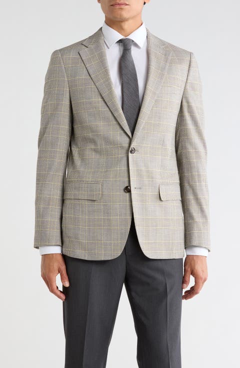 Plaid Two-Button Sport Coat