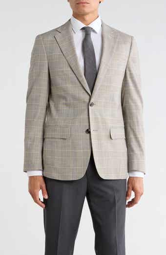 Plaid Two-Button Sport Coat