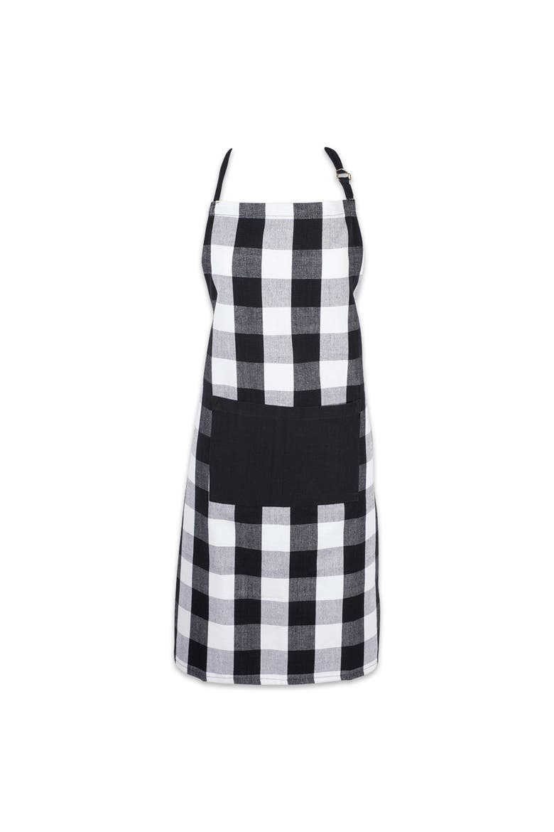 Buffalo Check Chef Apron Black & White, Main, color, Black & White