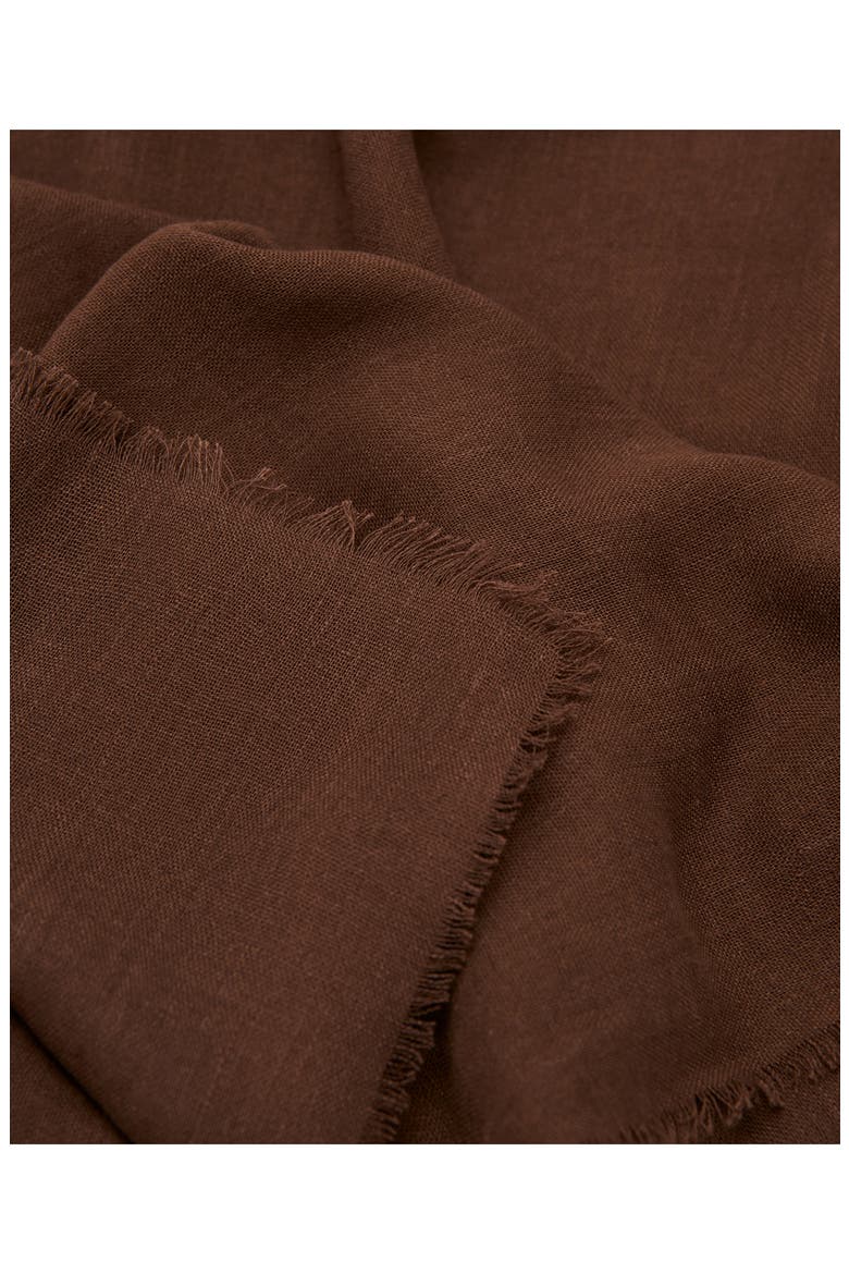 Frayed Edge Scarf, Alternate, color, CHOCOLATE