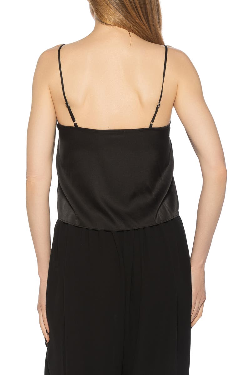 Alexia Admor Isla Lace Trim Cami, Alternate, color, Black