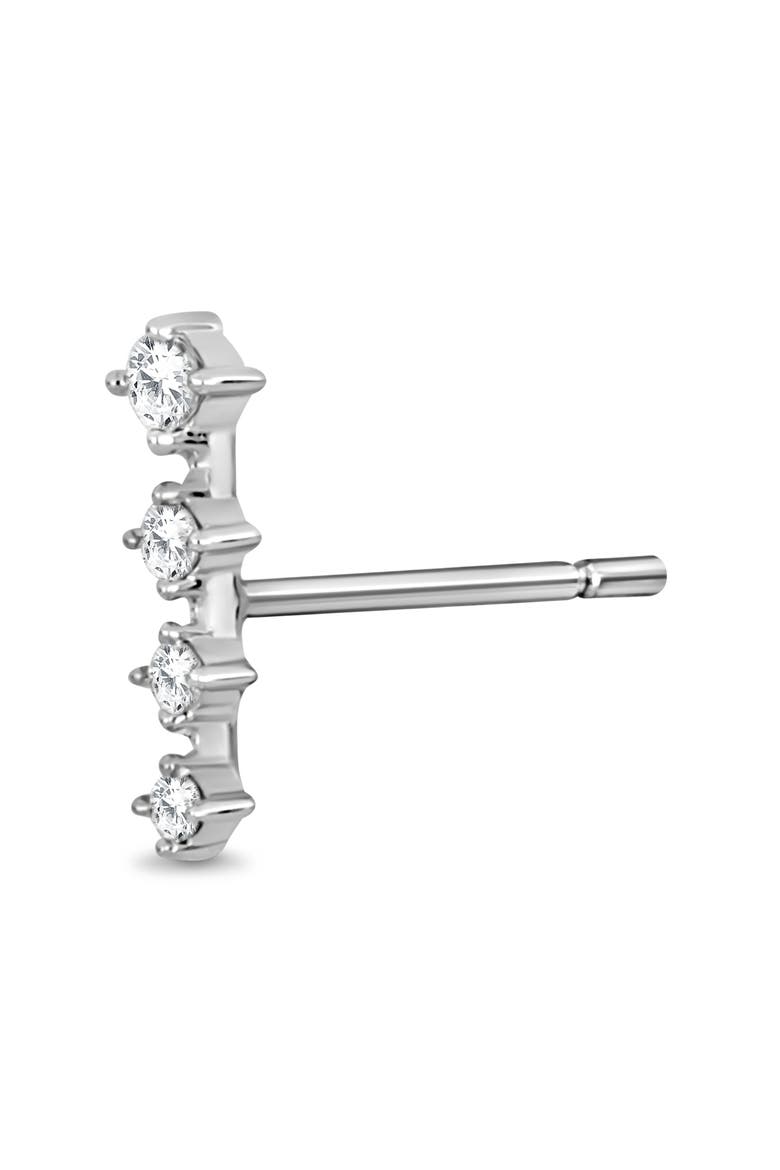 Audrey 18K White Gold Diamond Bar Stud Earrings, Alternate, color, 18K WHITE GOLD