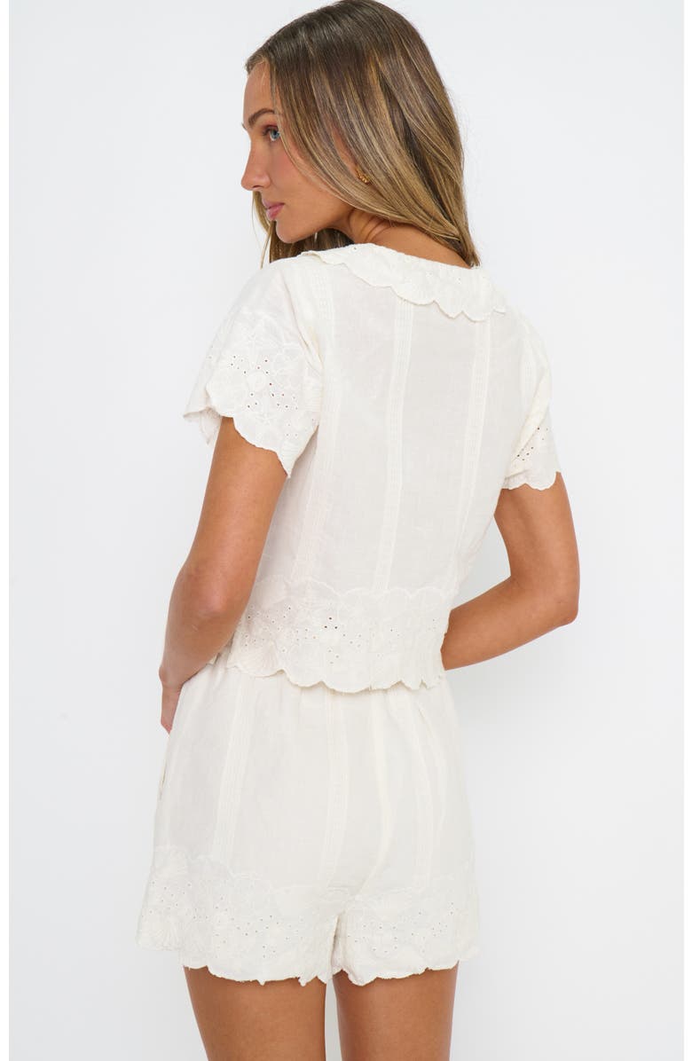 Show Me Your Mumu Lyla Shorts, Alternate, color, White Eyelet Embroidery