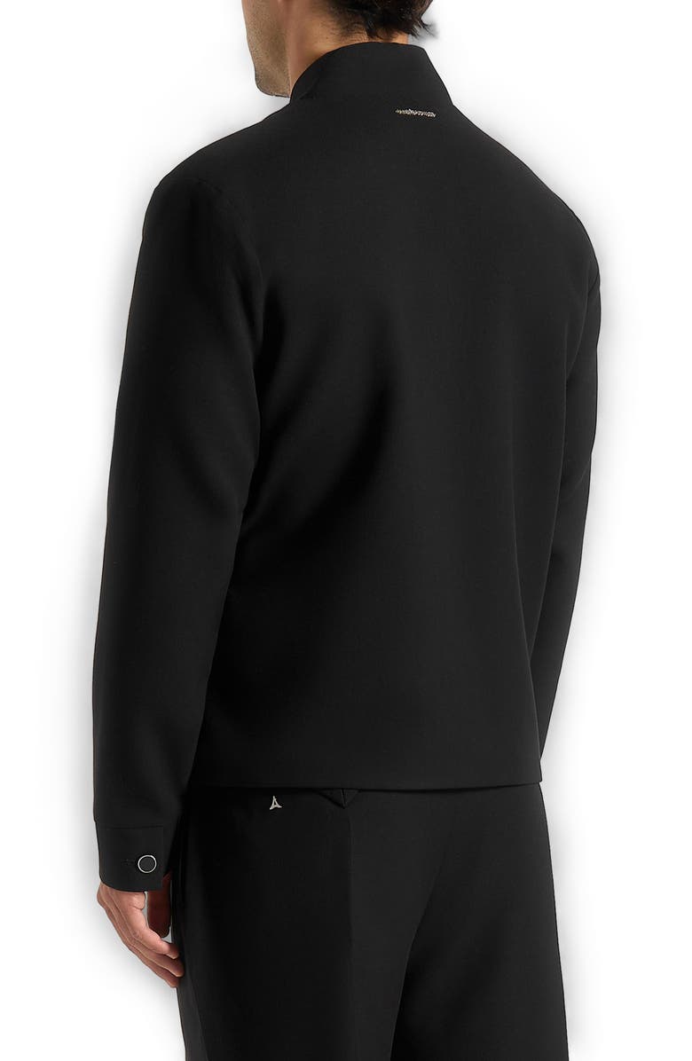 Manière De Voir Robin Textured Wrap Jacket, Alternate, color, Black