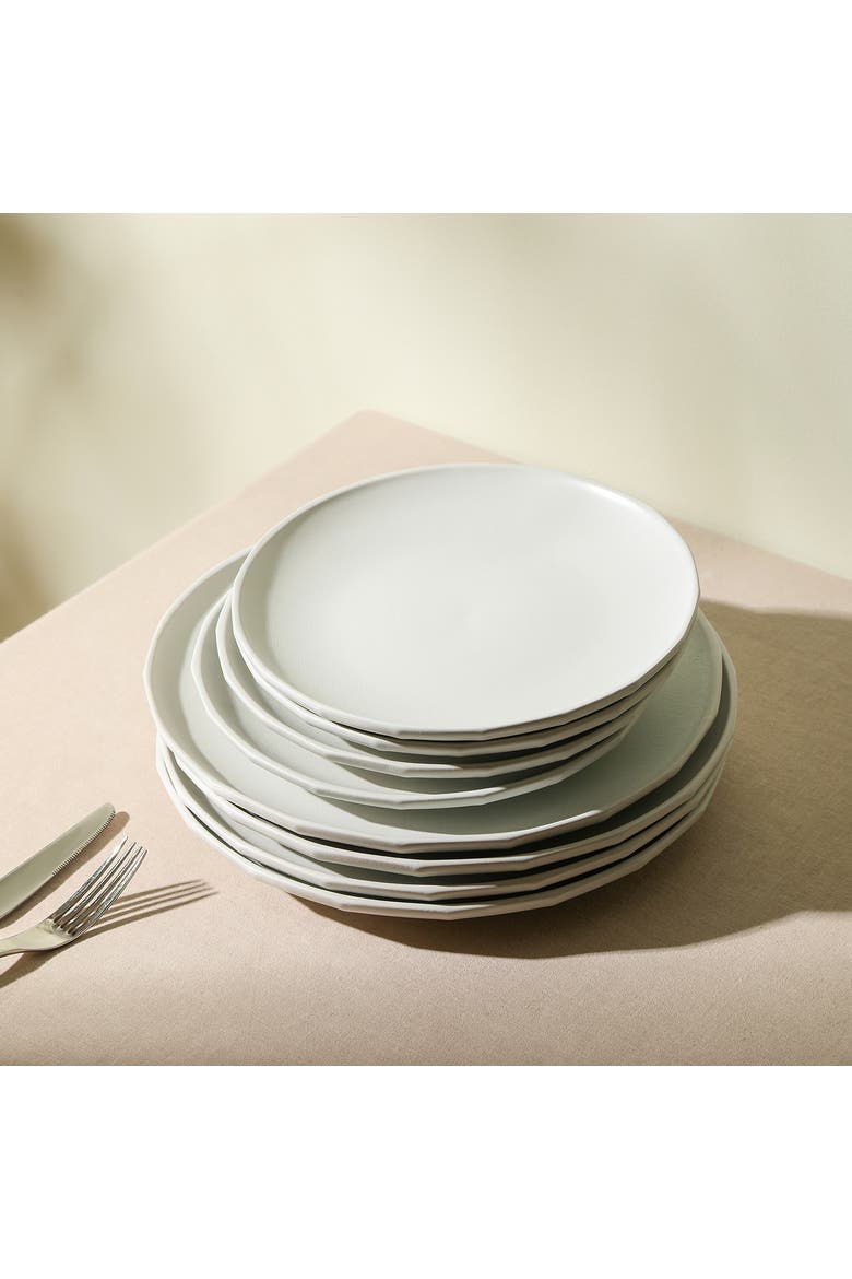 Rio Stoneware 4-Piece Dinner Plate Set, Alternate, color, Beige