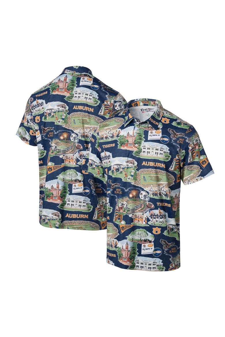Men's Reyn Spooner Navy Auburn Tigers Scenic Polo, Main, color, Navy