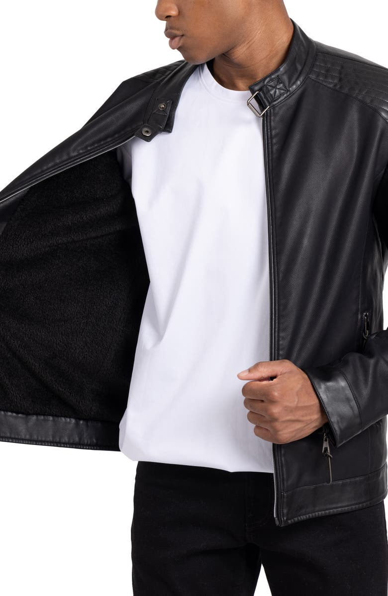 XRAY Faux Leather Racing Jacket, Alternate, color, 