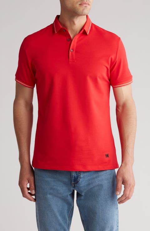 Tipped Short Sleeve Knit Polo
