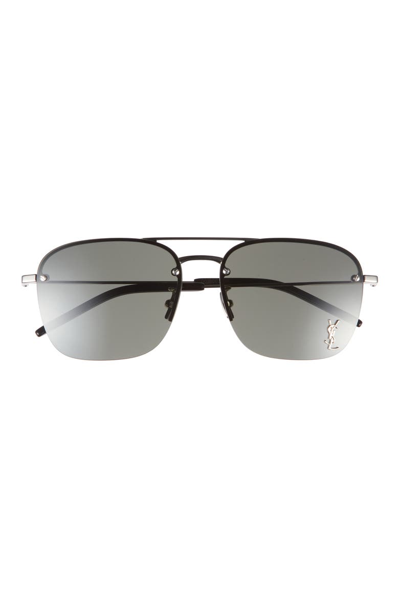 Aviator Sunglasses, Main, color, SILVER SILVER GREY
