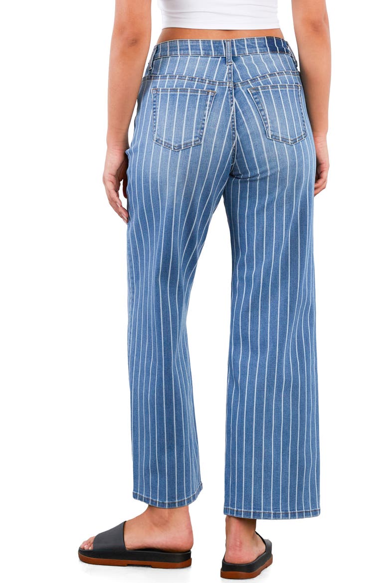 Stripe High Rise Wide Leg Jeans, Alternate, color, STONE BLUE STRIPES