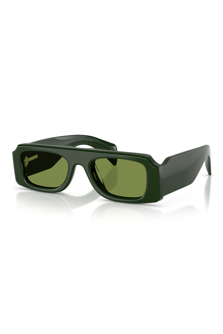 52mm Jil Sander Edition 4 Irregular Sunglasses, Alternate, color, DARK GREEN / GREEN C