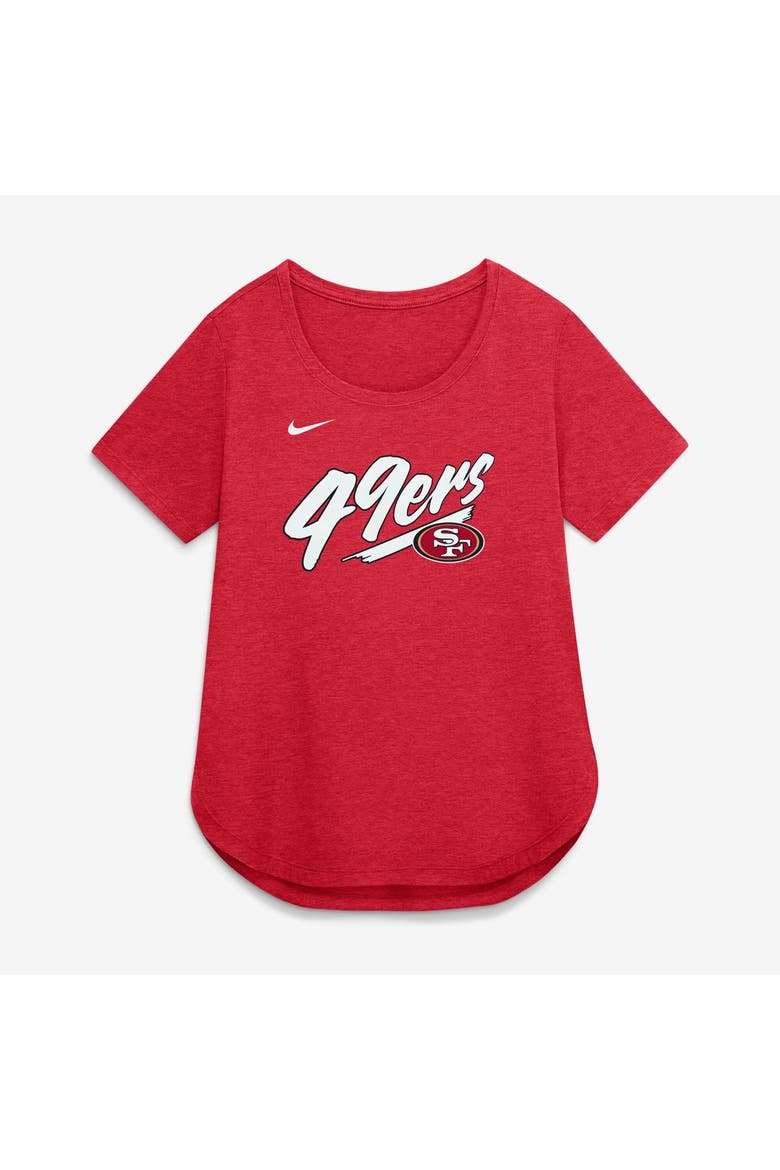 Women's Nike Scarlet San Francisco 49ers Primetime Tri-Blend T-Shirt, Alternate, color, Scarlet