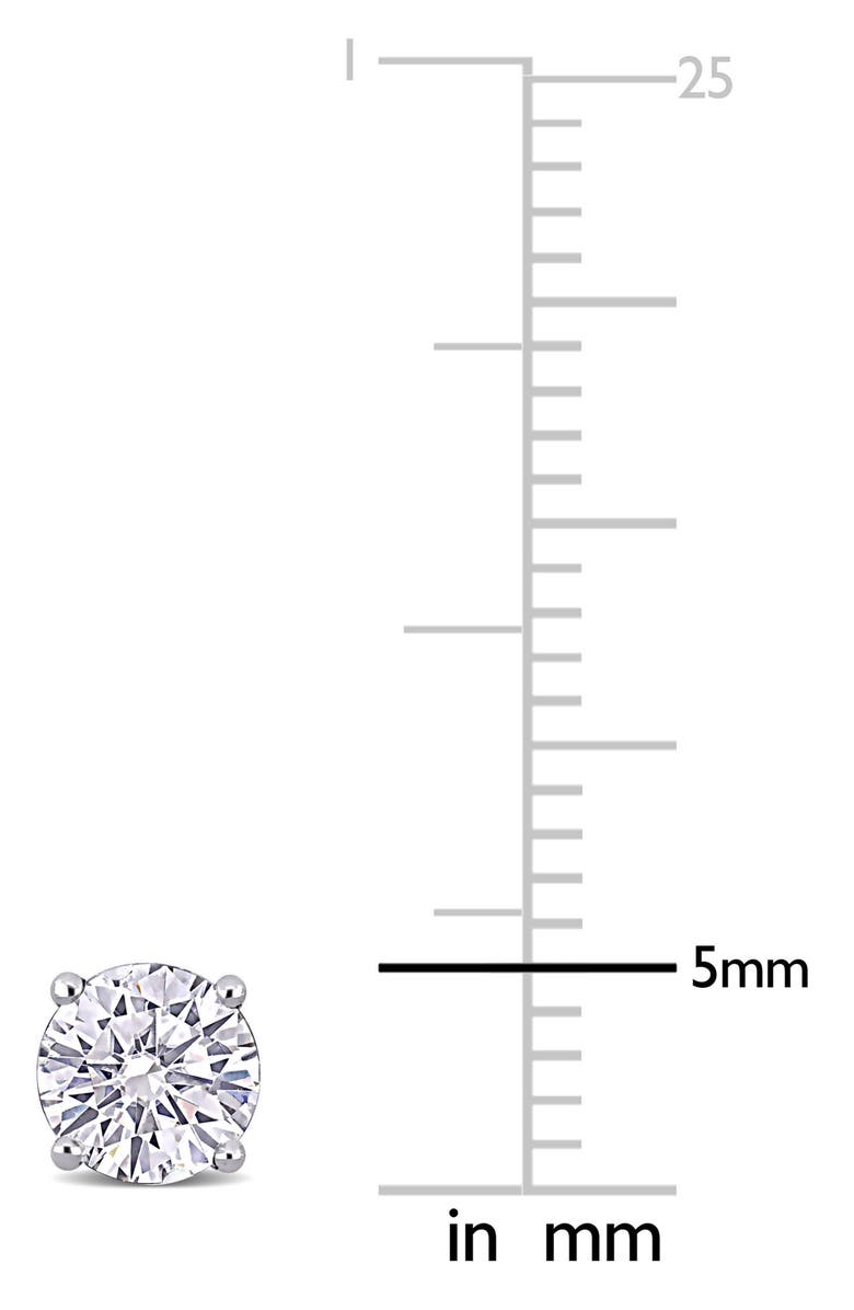 Created Forever 14K White Gold Round Lab Grown Diamond Stud Earrings, Alternate, color, Silver